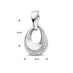 hanger zirkonia zilver gerhodineerd