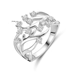 Ring Zirkonia Silber rhodiniert