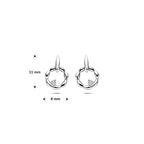 oorhangers zirkonia 11 mm zilver gerhodineerd