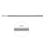 slang plat (bol) 6,3 mm zilver gerhodineerd