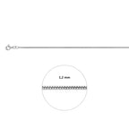 gourmette 1,2 mm zilver gerhodineerd