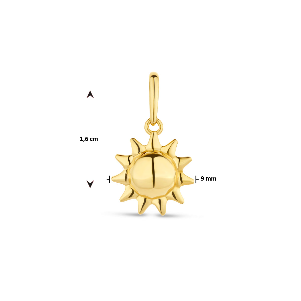hanger zon 14K geelgoud