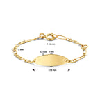 9k graveerarmband plaat 6,0 mm 9K geel