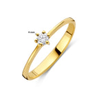 ring lab grown diamant 0.10ct g vs 14K geelgoud