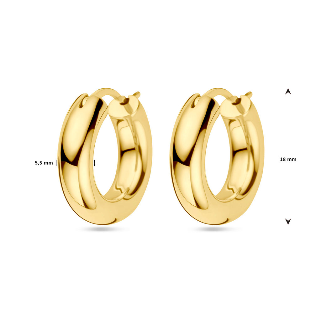 oorringen 1 micron zilver verguld (geel)