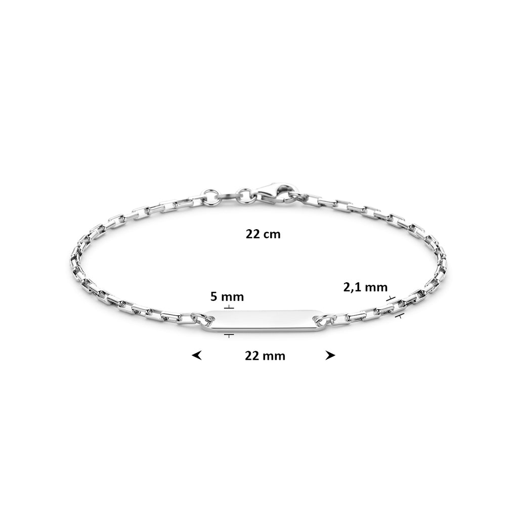 graveerarmband zilver gerhodineerd