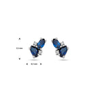 Ohrstecker Saphir und Diamant 0,02 ct (2x 0,01 ct) h p1 14K Weißgold