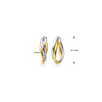 Ohrringe 1 Mikron Silber vergoldet (Gelb/Rhodium)