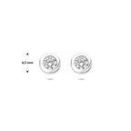 Ohrstecker Zirkonia 4 mm Silber rhodiniert