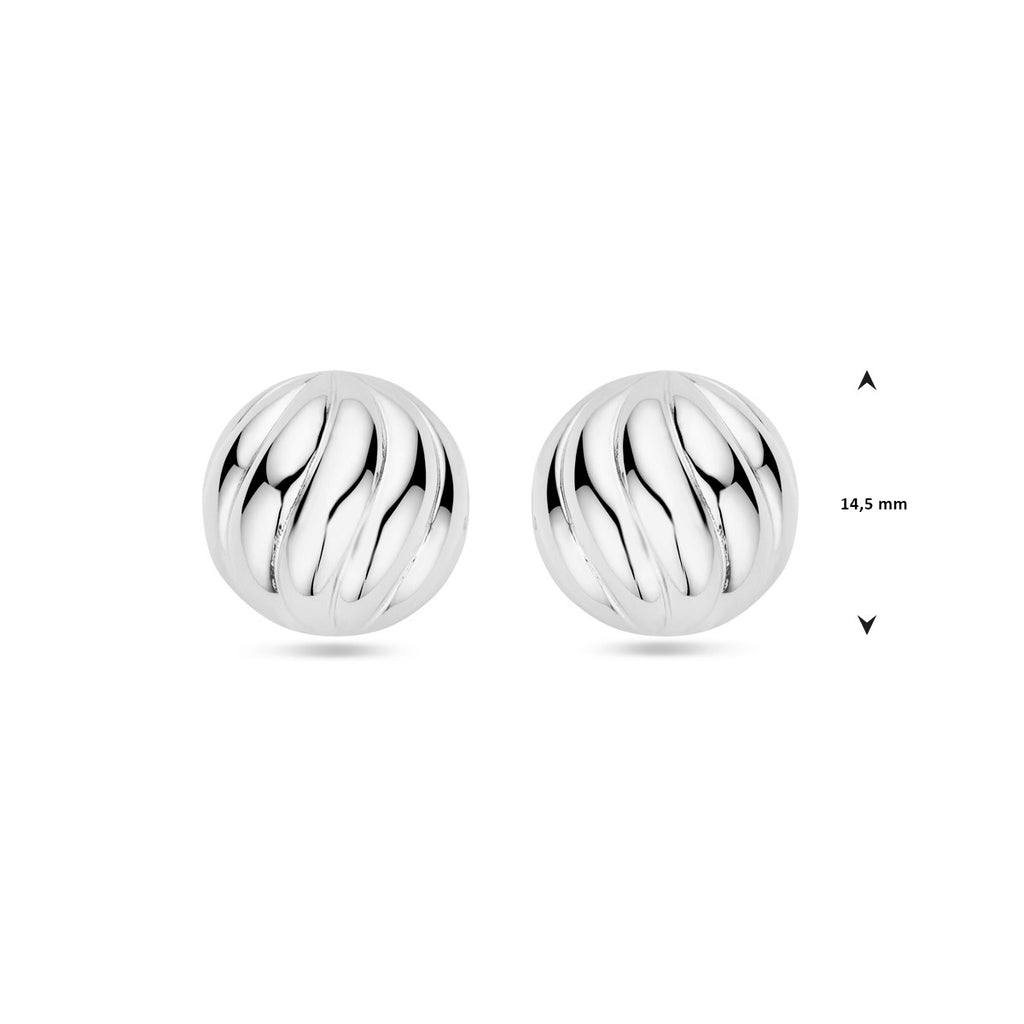 Ohrstecker 14,5 mm rhodiniertes Silber