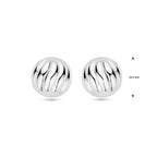 Ohrstecker 14,5 mm rhodiniertes Silber