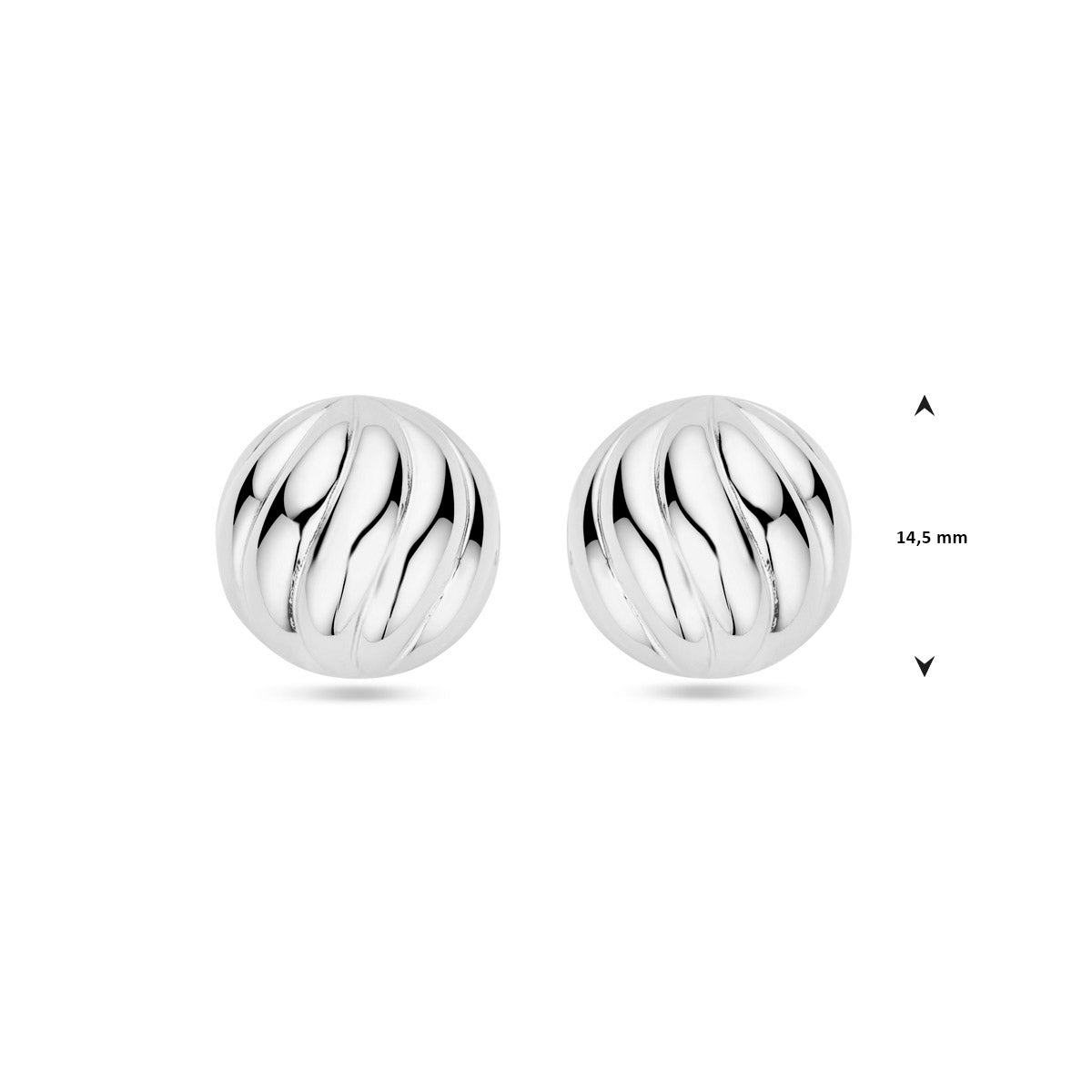 Ohrstecker 14,5 mm rhodiniertes Silber