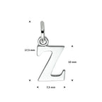 hanger letter zilver gerhodineerd