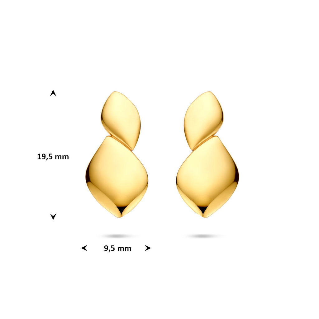 oorknoppen 19,5 mm 14K geelgoud