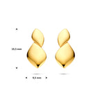 oorknoppen 19,5 mm 14K geelgoud