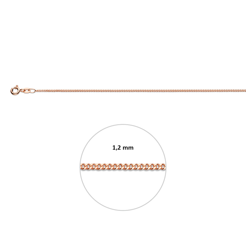 gourmette 1,2 mm 14K roségoud