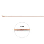 gourmette 1,2 mm 14K roségoud
