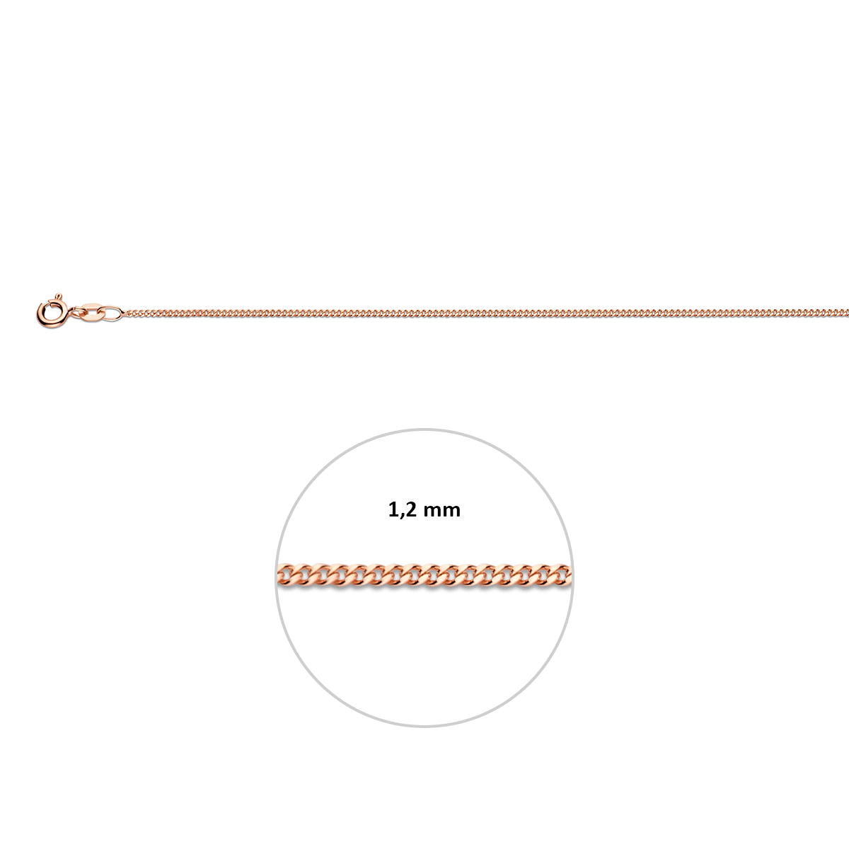 gourmette 1,2 mm 14K roségoud