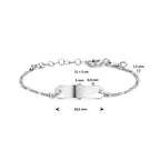 Gravurarmbandplatte 5,0 mm 11 + 2 cm Silber rhodiniert