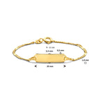 graveerarmband plaat 5,5 mm 14K geelgoud - rechthoek
