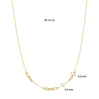 collier 43 + 2 cm 14K geelgoud