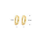 Klappcreolen 12 mm 14K Gelbgold