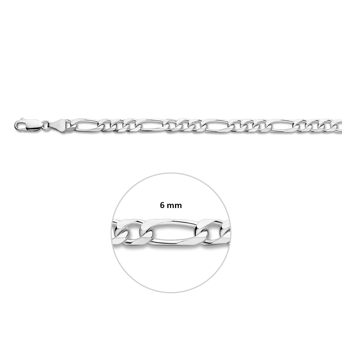 Figaro 6,0 mm silberweiß