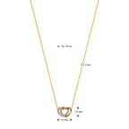 collier hartjes diamant 0.04ct h si 41 - 43 - 45 cm 14K geelgoud
