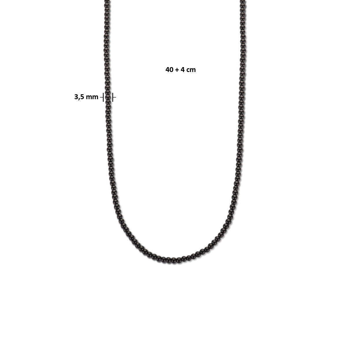 Halskette 40 + 4 cm 1 Mikron Silber vergoldet (gelb)