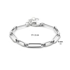 Armband 6,0 ​​mm 17 + 2 cm Silber rhodiniert