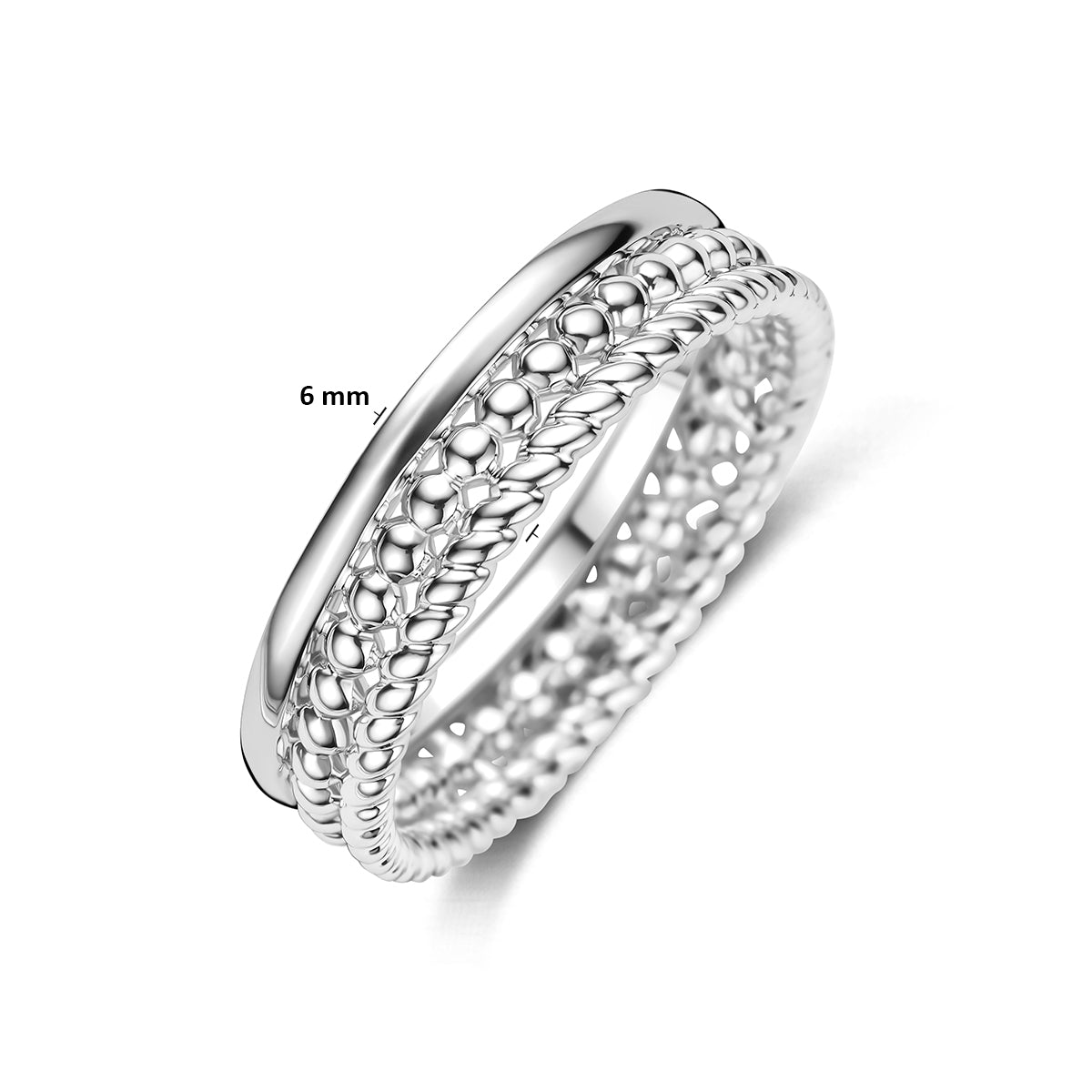 ring zilver gerhodineerd