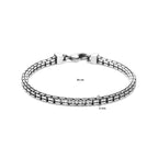 armband oxi mat 20 cm zilver geoxideerd