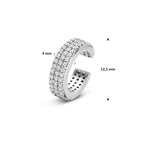 ear cuff zirkonia 12,5 mm zilver gerhodineerd