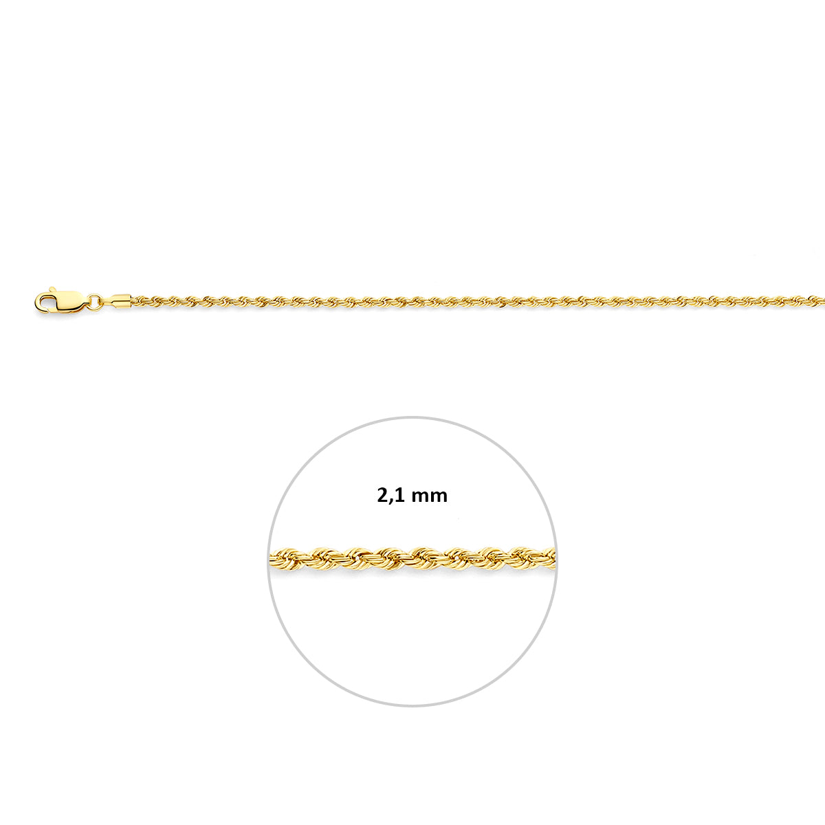 koord 2,1 mm 14K geelgoud