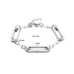 Armband Büroklammer Flachrohr 8 mm 16 + 3 cm Edelstahl