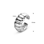 ear cuff 13 mm zilver gerhodineerd