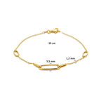 armband 19 cm 14K geelgoud