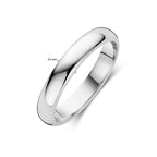 Ring 3,5 mm rhodiniertes Silber
