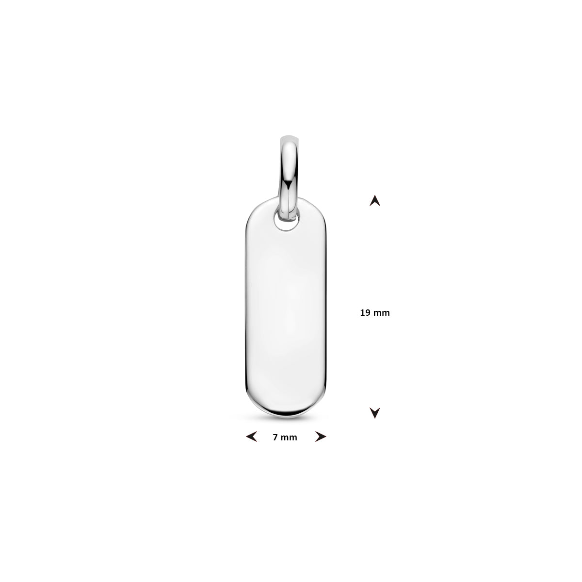 Gravur-Anhänger 19 mm, rhodiniertes Silber