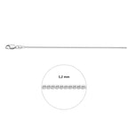 Venezianische Kugel 1,2 mm Silber Weiß