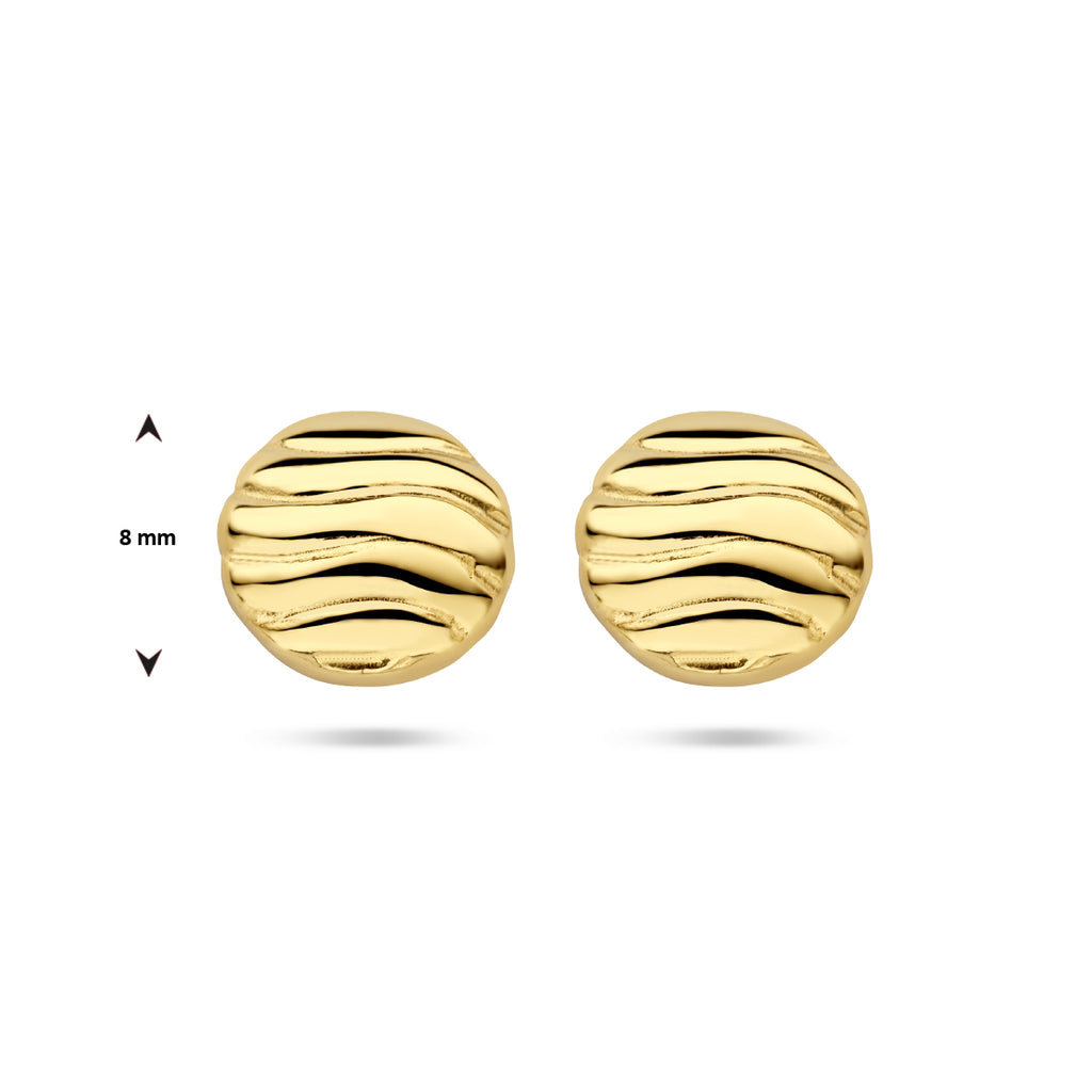 Ohrstecker rund 14K Gelbgold