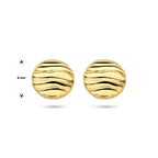 Ohrstecker rund 14K Gelbgold