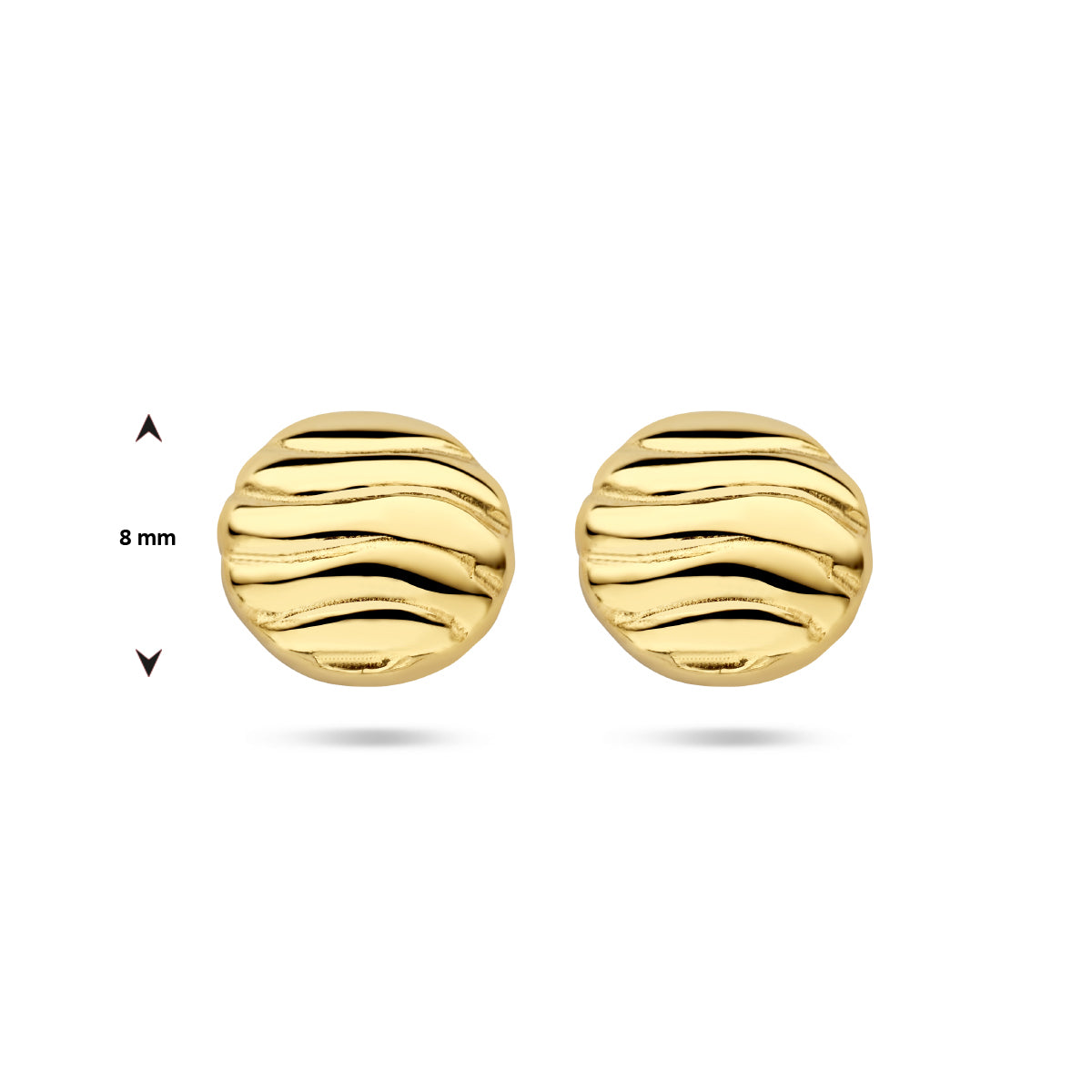 Ohrstecker rund 14K Gelbgold