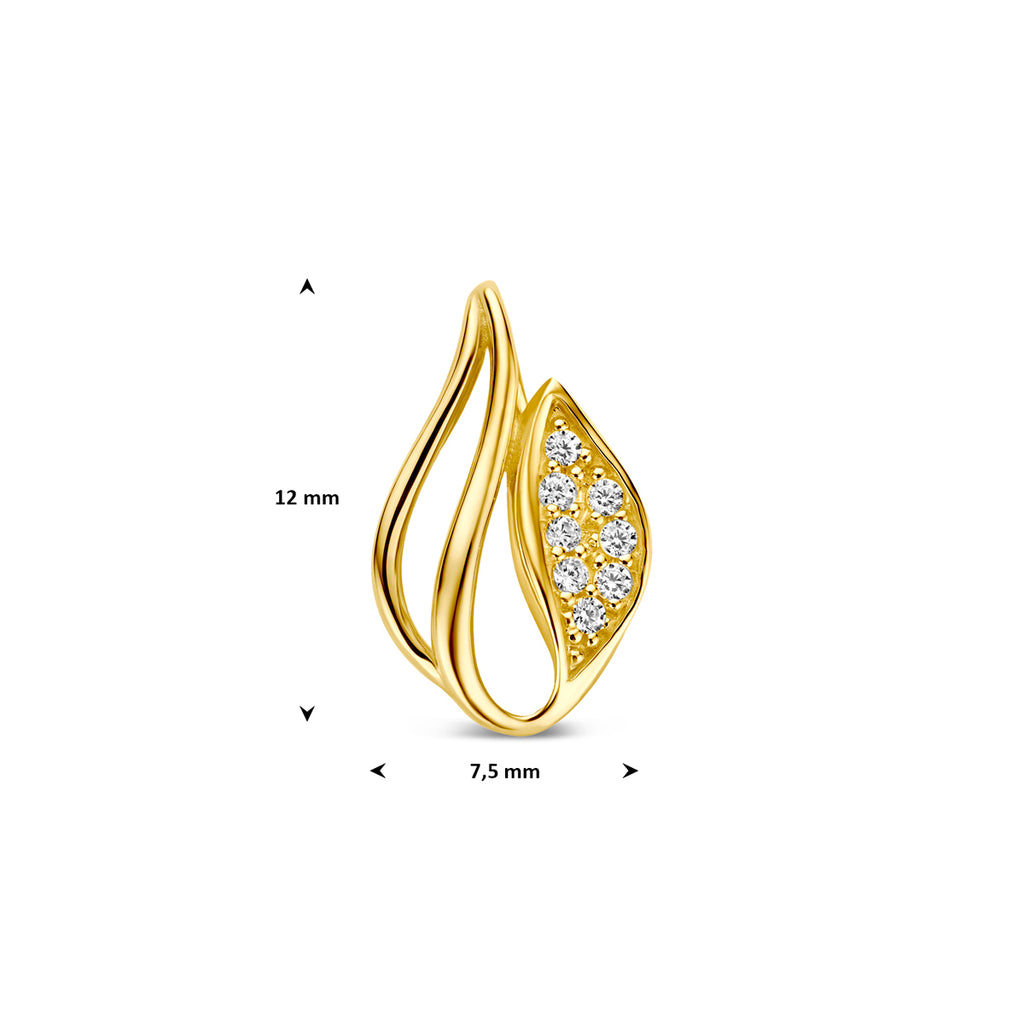 9k hanger zirkonia 12 mm 9K geel