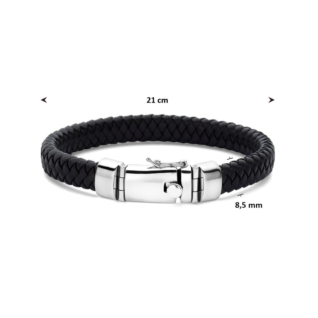 Armband 8,5 mm Silber rhodiniert