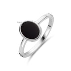 Ring Onyx Silber rhodiniert