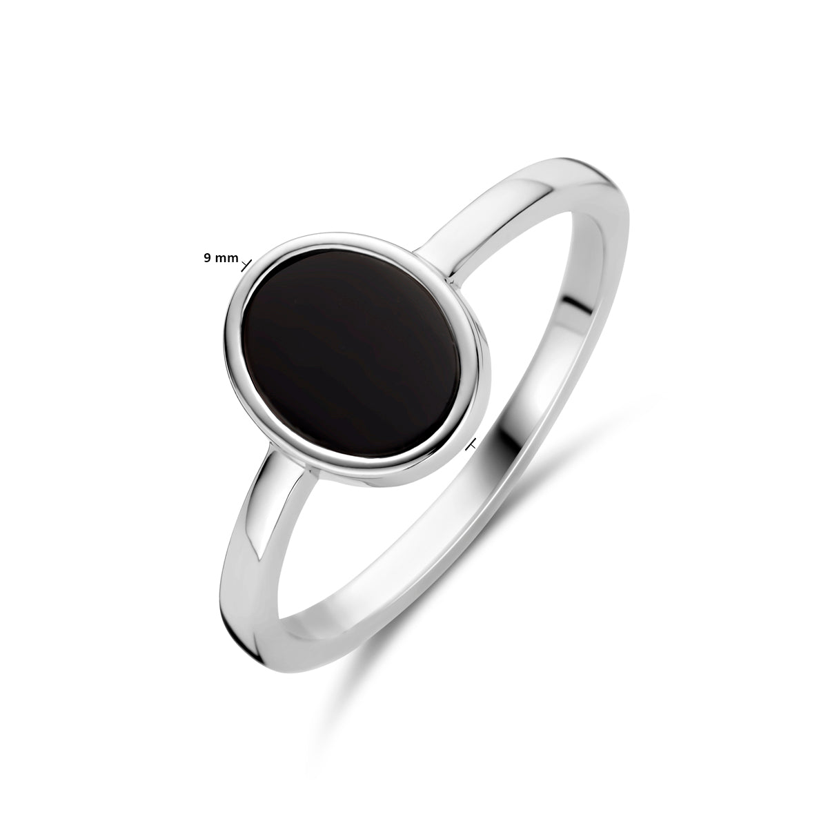 Ring Onyx Silber rhodiniert