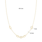 collier 43 + 2 cm 14K geelgoud