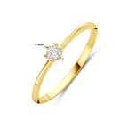 ring zirkonia 14K geelgoud