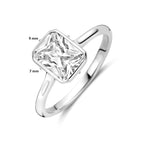 Ring Zirkonia Silber rhodiniert